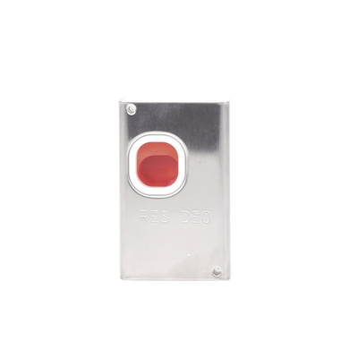 [269R] Botón de pánico con restablecimiento manual con cubierta metálica NA/NC