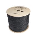 Bobina de Cable Siamés Cat5e CCA + 2 Cables Gruesos (16 AWG) para Alimentar Cámaras Más Lejos / 305 Metros (1000 Pies) / Instalación en Exterior / Uso Industrial para Climas Extremos