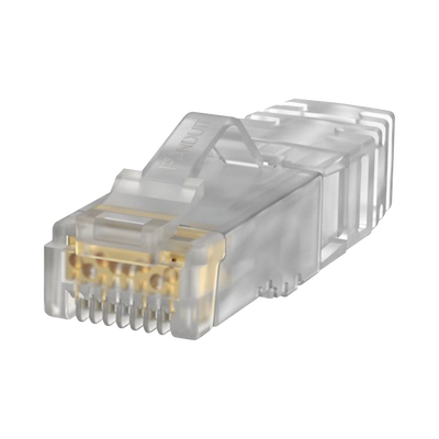 [SP6X88SD-C] Plug RJ45 Cat6A, Para Cable UTP de Calibre 26 AWG, Chapado en Oro de 50 Micras, Paquete de 100 Piezas