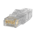 Plug RJ45 Cat6A, Para Cable UTP de Calibre 26 AWG, Chapado en Oro de 50 Micras, Paquete de 100 Piezas