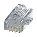Plug RJ45 Cat5e, Para Cable UTP de Calibres 24-26 AWG, Chapado en Oro de 50 Micras, Paquete de 100 Piezas