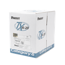 Bobina de Cable UTP 305 Metros (1000 Pies) de Cobre TX6-28Æ, Azul, Categoría 6, Diámetro Reducido (28 AWG), CM/LSZH, de 4 Pares