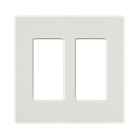 Tapa Color Blanco Satin Snow para interruptor o dimmer Lutron, 2 gang, limpio y moderno