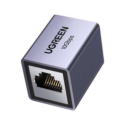 [15117] Acoplador STP (Extensor de Cable Ethernet RJ45) | 10Gbps | Blindado | Compatibilidad con Cat8 Cat7 Cat6 Cat5e | Hasta 100 Metros (328.08 Pies) | Aleación de Aluminio