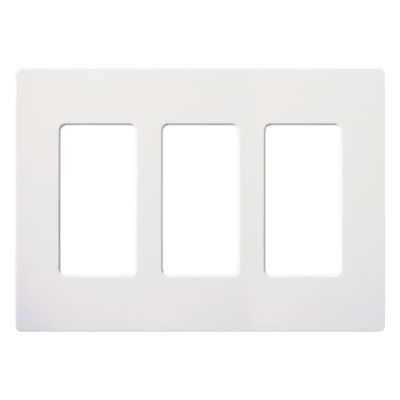 Tapa Color Blanco para interruptor o dimmer Lutron, 3 gang, limpio y moderno