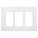 Tapa Color Blanco para interruptor o dimmer Lutron, 3 gang, limpio y moderno