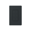 Placa de 6 puertos, color negro night.