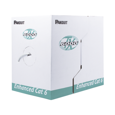 [PUR6004IG-FE] Bobina de Cable UTP 305 Metros (1000 Pies) de Cobre, TX6000? PanNet, Reelex, Gris, Categoría 6 Mejorado (23 AWG), PVC (CMR, Riser), de 4 Pares