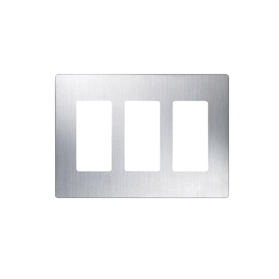 Tapa Color Metalico para interruptor o dimmer Lutron, 3 gang, limpio y moderno
