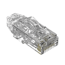 Plug RJ45 Cat6/6A, Para Cable UTP de Calibre 28 AWG (Diámetro Reducido), Chapado en Oro de 50 Micras, Paquete de 100 Piezas