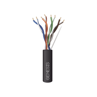 [6361-2108/1000] Bobina de Cable de 305 Metros (1000 Pies) / UTP Cat6 PLENUM / Color Negro / UL, CMP SPNLS / Probado a 350 MHz / Aplicaciones de CCTV / Redes de Datos / IP Megapixel / Control RS485