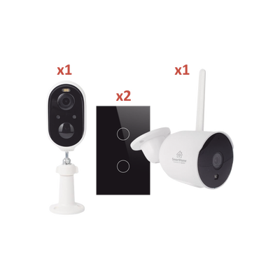 (Wifi) KIT 2 camaras Wifi y 2 apagadores inteligentes Wifi