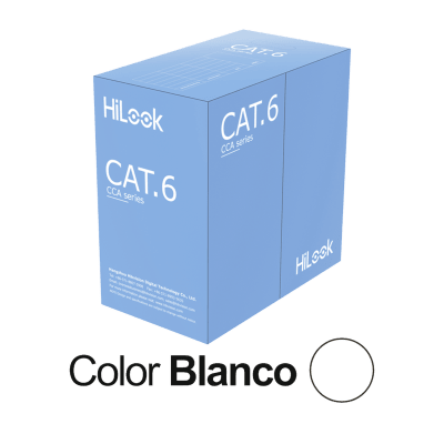 [NC-1LN6UU/CCA/M] Cable de Red U/UTP Cat6 23AWG / Cumple ANSI-TIA-568.2-D / RoHS 2.0 / CPR Fca / Longitud 305 Metros (1000 Pies) / PVC Blanco / Resistencia a la Tracción y Compresión / Operación -20°C a 70°C