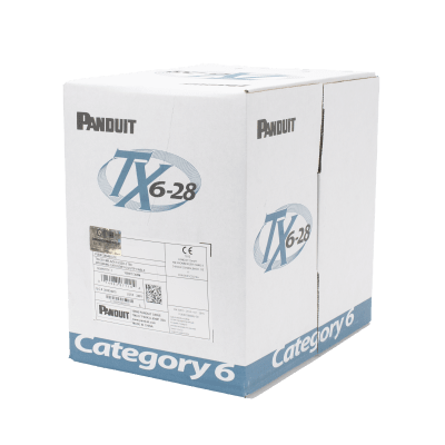 [PUD6C2804IG-CE] Bobina de Cable UTP 305 Metros (1000 Pies) de Cobre TX6-28Æ, Gris, Categoría 6, Diámetro Reducido (28 AWG), CM/LSZH, de 4 Pares