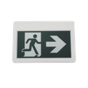 Letrero LED de Señalización de salida "Hombre Corriendo"/ Alto brillo / Uso en pared, lateral o techo / Batería de Respaldo Incluida con hasta 120 minutos de duracion