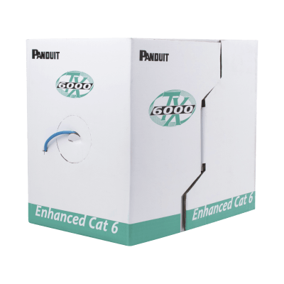 Bobina de Cable UTP 305 Metros (1000 Pies) de Cobre, TX6000? PanNet, Reelex, Verde, Categoría 6 Mejorado (23 AWG), PVC (CM), de 4 Pares