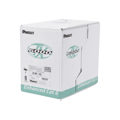 Bobina de Cable UTP 305 Metros (1000 Pies) de Cobre, TX6000? PanNet, Reelex, Gris Internacional, Categoría 6 Mejorado (23 AWG), PVC (CM), de 4 Pares