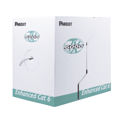 [PUR6004IG-ME] Bobina de Cable UTP 305 Metros (1000 Pies) de Cobre, TX6000? PanNet, Reelex, Gris, Categoría 6 Mejorado (23 AWG), PVC (CMR, Riser), de 4 Pares