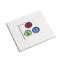 Modulo de 3 Botones iluminados con Lector RFID 125 KHz / Alarma / Cancelar y Código Azul / BUS RS485 / Compatible con NX0019/B, NX1021 y NX0015