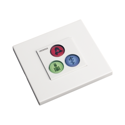 Modulo de 3 Botones iluminados para habitación de Hospital / Alarma / Cancelar y Código Azul / BUS RS485 / Compatible con NX0019/B, NX1021 Y NX0015