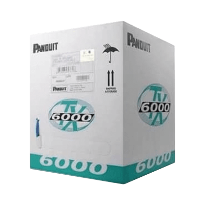 Bobina de Cable UTP 305 Metros (1000 Pies) de Cobre, TX6000? PanNet, Reelex, Blanco, Categoría 6 Mejorado (23 AWG), PVC (CMR, Riser), de 4 Pares