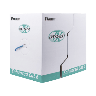 Bobina de Cable UTP 305 Metros (1000 Pies) de Cobre, TX6000? PanNet, Reelex, Azul, Categoría 6 Mejorado (23 AWG), PVC (CMR, Riser), de 4 Pares