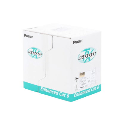 [PUC6004WH-ME] Bobina de Cable UTP 305 Metros (1000 Pies) de Cobre, TX6000? PanNet, Reelex, Blanco, Categoría 6 Mejorado (23 AWG), PVC (CM), de 4 Pares