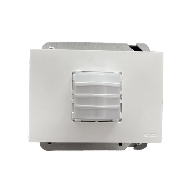 [AS316S] Marco blanco con placa metalica para caja americana 