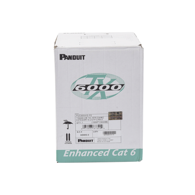 Bobina de Cable UTP 305 Metros (1000 Pies) de Cobre, TX6000? PanNet, Reelex, Gris Internacional, Categoría 6 Mejorado (23 AWG), PVC (CM), de 4 Pares