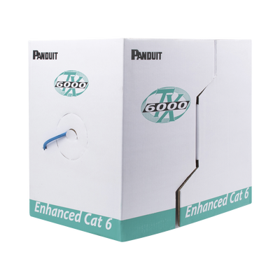 [PUR6004BU-FE] Bobina de Cable UTP 305 m. de Cobre, TX6000™ PanNet, Reelex, Azul, Categoría 6 Mejorado (23 AWG), PVC (CMR, Riser), de 4 pares