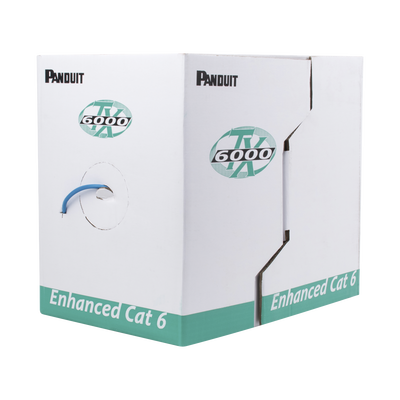 [PUC6004BU-FE] Bobina de Cable UTP 305 Metros (1000 Pies) de Cobre, TX6000? PanNet, Reelex, Azul, Categoría 6 Mejorado (23 AWG), PVC (CM), de 4 Pares