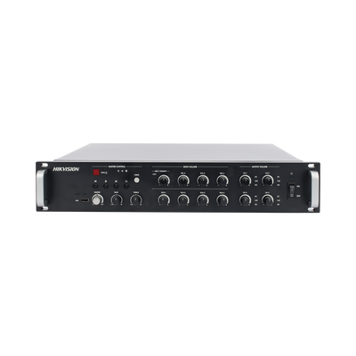 [DS-QAZ1A1000G1-VB4] Amplificador de Red |  4 Zonas de 250W | 100V/70v | Calendarización de eventos | Biblioteca de Materiales de Audio | Entrada de Alarma | Hik-Connect /Hikcentral profesional 