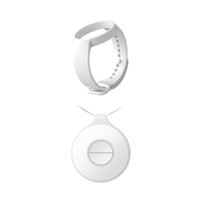 [DS-PDEBP2-EG2-WB/BAND] (AX PRO) Botón de Pánico Doble Inalámbrico Portátil HIKVISION / IP54 / Indicador LED + (AX PRO) Pulsera para Botón de Pánico Portátil