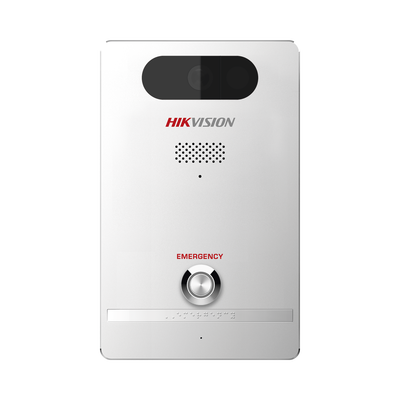Estación de Alarma de Pánico / Cámara de 4 Megapixel / Micrófono Integrado / Exterior IP65 / Protección IK10 / PoE / 10 mts IR  / Entradas y Salidas de Alarma