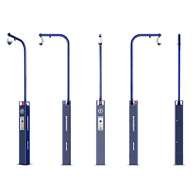 [DS-KEP311X-ZJ] Estación de Alarma de Pánico con Videollamada / Cámara IP 4 MP/ Audio Bidireccional / Altavoz 30 W / Sirena (Azul y Rojo) / RS-485 / Micro SD / Montaje en Suelo / Montaje para PTZ (No Incluye PTZ)