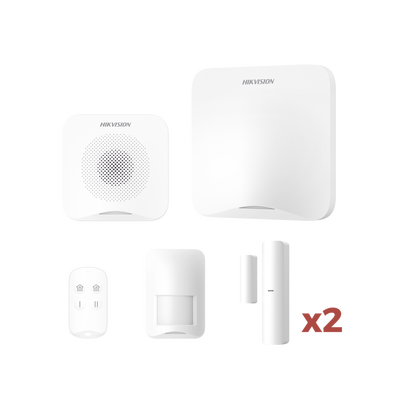 [AXHOME-KIT-WIFI] (AX HOME) KIT de Alarma AX HOME / Incluye: 1 Hub con batería de respaldo / 1 Llavero / 1 PIR / 2 Contactos Magnéticos / 1 Sirena / Wi-Fi / Compatible con Hik-Connect P2P y Hik-Partner PRO