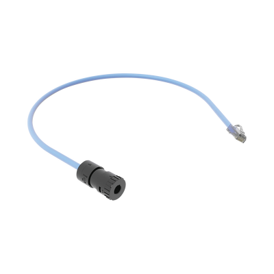 [FC-ICCP0.5MBU] Cable de Conexión en Campo Jack a Plug RJ45, Categoría 6A, CMP (Plenum), 0.5 Metros (1.64 Pies), Color Azul