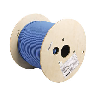 [PFL6X04BU-CEG] Bobina de Cable Blindado F/UTP de 4 Pares, Cat6A, Soporte de Aplicaciones 10GBase-T, LSZH (Libre de Gases Tóxicos), Color Azul, 305 Metros (1000 Pies)