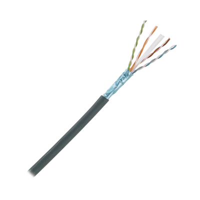 Bobina de Cable Planta Externa con Gel, de 4 Pares, Cat6A, Blindado F/UTP, Color Negro, 305 Metros (1000 Pies)