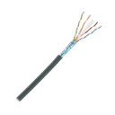 Bobina de Cable Planta Externa con Gel, de 4 Pares, Cat6A, Blindado F/UTP, Color Negro, 305 Metros (1000 Pies)