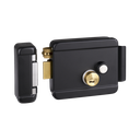 Cerradura Eléctrica con Botón de Salida / Incluye Llave  / Exterior / Izquierda / Color Negro