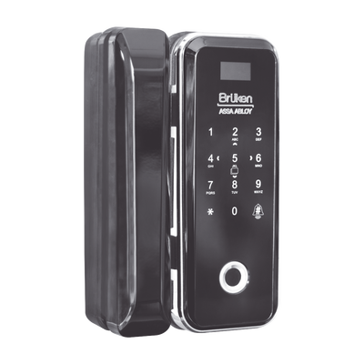 [BRK3550] Cerrojo Electrónico con Lector de Huella/ Contraseña/ Tarjeta para Puerta de Vidrio 