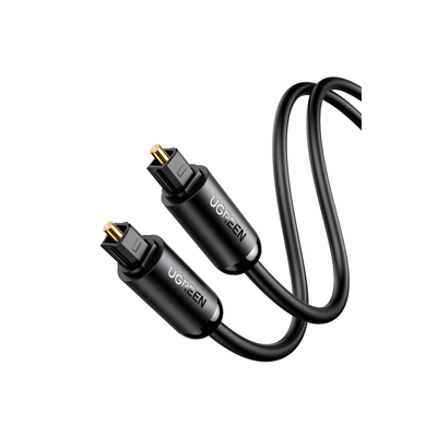 [70893] Cable Óptico Toslink (S/PDIF) de Alta Calidad para Audio Digital / 3 Metros (9.84 Pies) / Tapa de Protección / Dolby 7.1 Canales / Diseño Durable / Plug & Play / Color Negro