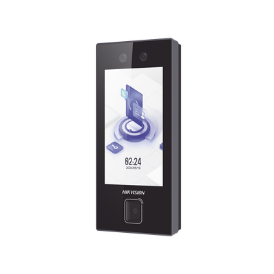 [DS-K1T344MBWX-QRE1] Terminal Facial Min Moe con LECTOR DE QRs FISICO Ultra Rápido  y Tarjetas MIFARE / 3000 Rostros / Pantalla 4.5" / Administrable en la Nube con HikConnect Teams  / Exterior IP65  / PoE / WiFi / HIK-IA / SIP Estandar