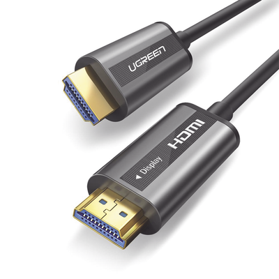 Cable HDMI de 15 Metros (49.21 Pies) por Fibra Óptica 4K@60Hz | Fibra de 4 Núcleos + Cobre EstaÑado de 7 Núcleos | Compatible con HDMI 2.0 | Alta Velocidad 18 Gbps | 3D | HDR | Carcasa de Zinc | Premium | 2 AÑos de GarantÍa