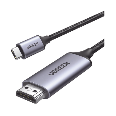 [50570] Cable USB-C 3.1 a HDMI 4K | 1.5 Metros (4.92 Pies) | Compatible con Thunderbolt 3 & 4 | Adaptador Tipo-C a HDMI | 4k@60Hz | Soporta Modo Espejo y Modo Extendido | Carcasa de Aluminio | Nylon Trenzado | Conector Niquelado | Blindaje Multicapa