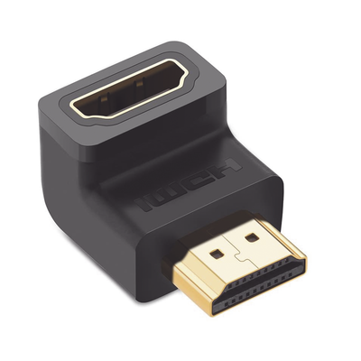[20109] Adaptador HDMI de 90 Grados Macho a Hembra / Hacia Abajo / HDMI 2.0 4K@60Hz / Proporciona Flexibilidad Sin Doblar los Cables HDMI