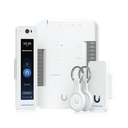 UniFi Access Kit de Inicio Gen2 Profesional para 1 puerta, (1) Lector NFC con pantalla táctil, audio 2 vías y cámara / (1) Lector NFC y de movimiento UA-G2 / Hub para conexiones para controlar una puerta con salida POE y energizar acc