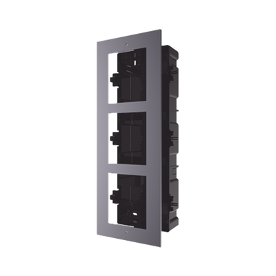 [DS-KD-ACF3] Base de 3 Espacios para EMPOTRAR Módulos de Videoporteros Hikvision