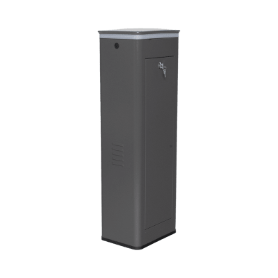 [XBS-5003-L] Barrera Vehicular Izquierda / Soporta Brazo de Hasta 5.5 m / Final de Carrera Ajustable por Programación / Movimiento Fluido / Diseño Elegante Color Gris / Con Corona Led Semaforizada 